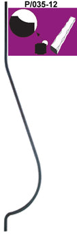 Decorated rod P/035A-12, h900mm