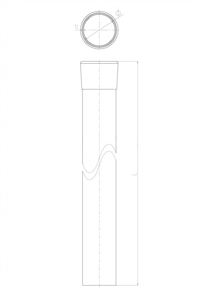 Pfosten ZnPVC RAL 6005 D48mm, 2000x1,5mm