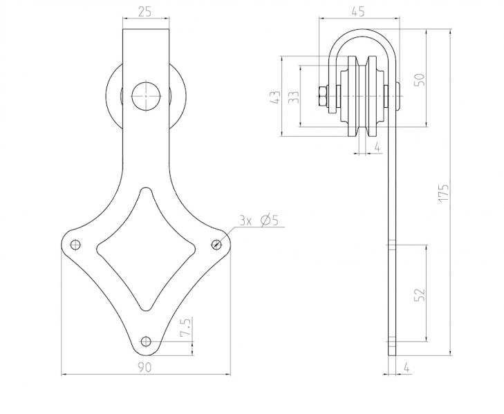 Schiebetürsystem mini "Rhombus"