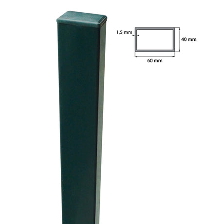 Pfosten 60x40mm ZnPVC 2800mm grün