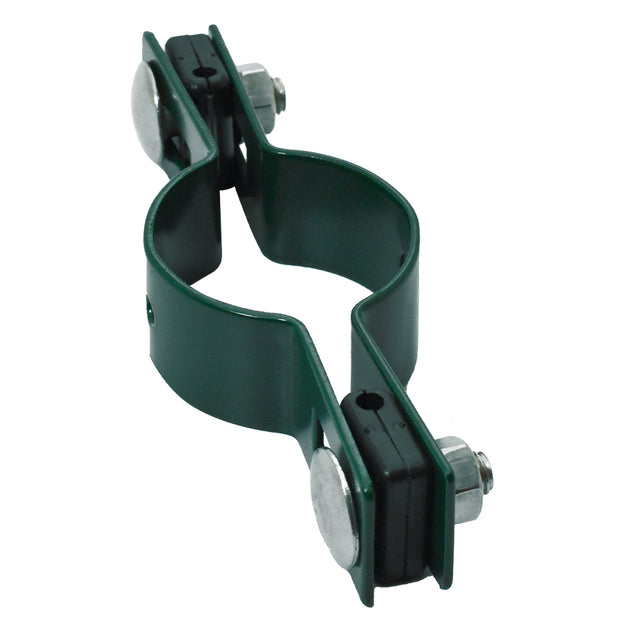 Durchgehende Klemme für Pfosten ZnPVC D60mm grün