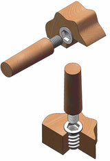 Einschraubmutter für Holz, M10x20mm -Zn