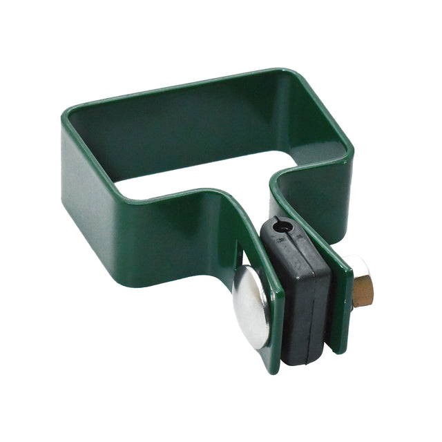 Endklemme für Pfosten ZnPVC 60x40mm grün