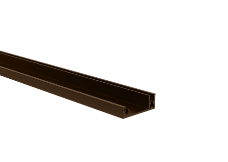 Aluminium-Zaunadapter für Füllungen - 6000mm Abdeckleiste braun