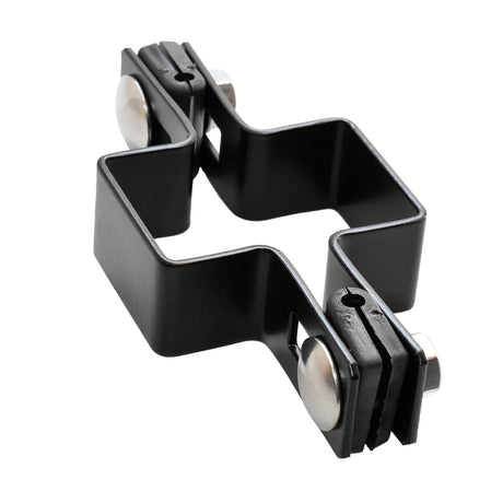 Durchgehende Schelle für Pfosten ZnPVC 60x40mm schwarz M