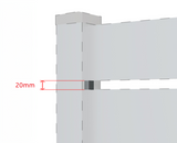 Aluminium-Distanzleiste 20mm anthrazit