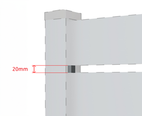Aluminium-Distanzleiste 20mm anthrazit