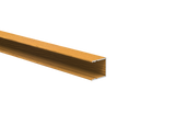 Aluminium-Zaunadapter für 20 mm Füllungen und Fassadensystem, 25 × 25 – 6,0 m – Holzdekor HELL EICHE – W02