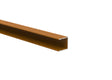 Aluminium-Zaunadapter für 20 mm Füllungen und Fassadensystem, 25 × 25 – 6,0 m – Holzdekor Goldene Eiche – W03