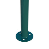 Pozinkovaný stĺpik D48mm s pätkou a PVC čiapkou, 1800mm - Zelená  RAL 6005
