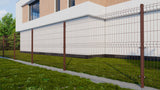 Welded fence panel 3D ZnPVC 2500x1530x4mm brown