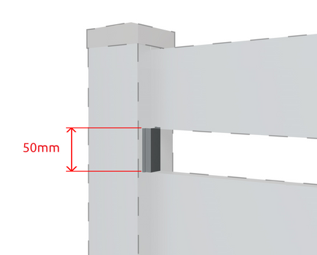 Aluminium-Distanzleiste 50mm Anthrazit