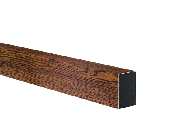 Aluminium Zaunprofil 40x60x1 - 6000mm dunkel Nussbaum