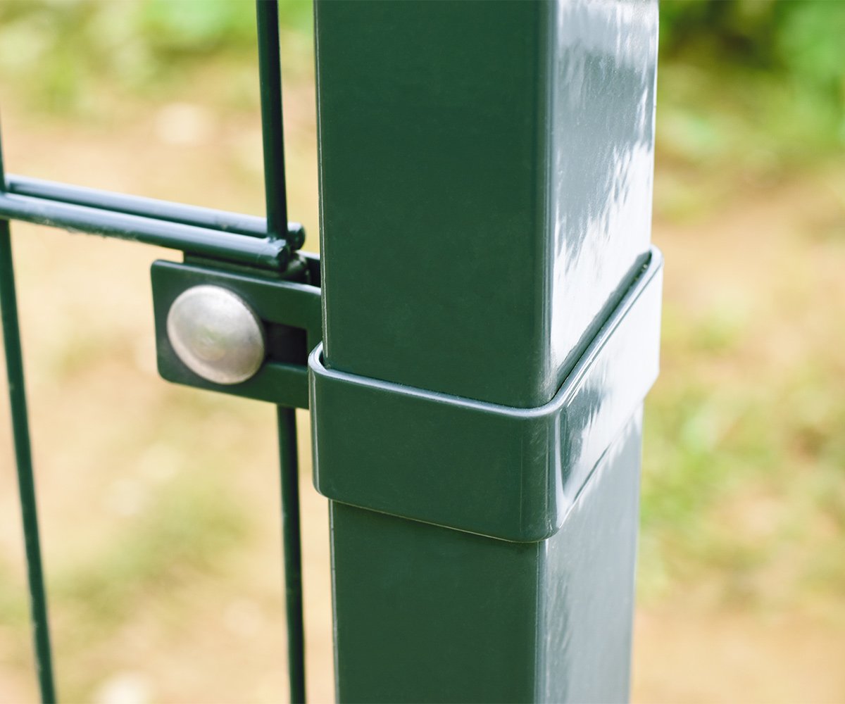 Endklemme für Pfosten ZnPVC 60x40mm grün