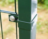 Endklemme für Pfosten ZnPVC 60x40mm grün