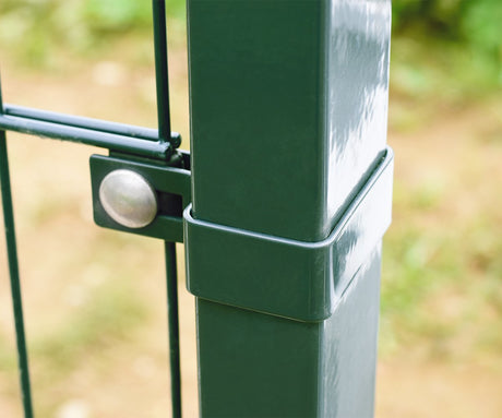 Endklemme für Pfosten ZnPVC 60x40mm grün