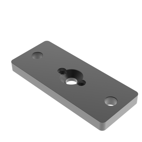 Edelstahl-Ankerplatte für Pfosten 50x60 R7016