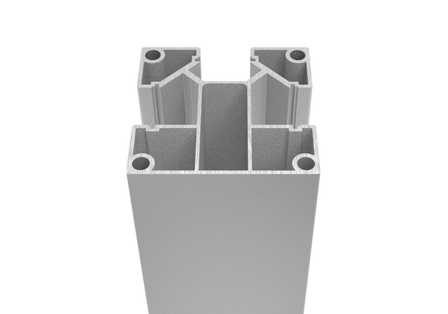Set Aluminium-Eckpfosten 70x70 ohne schmale Leiste für 20 Lamellenfüllungen – 6000 mm N