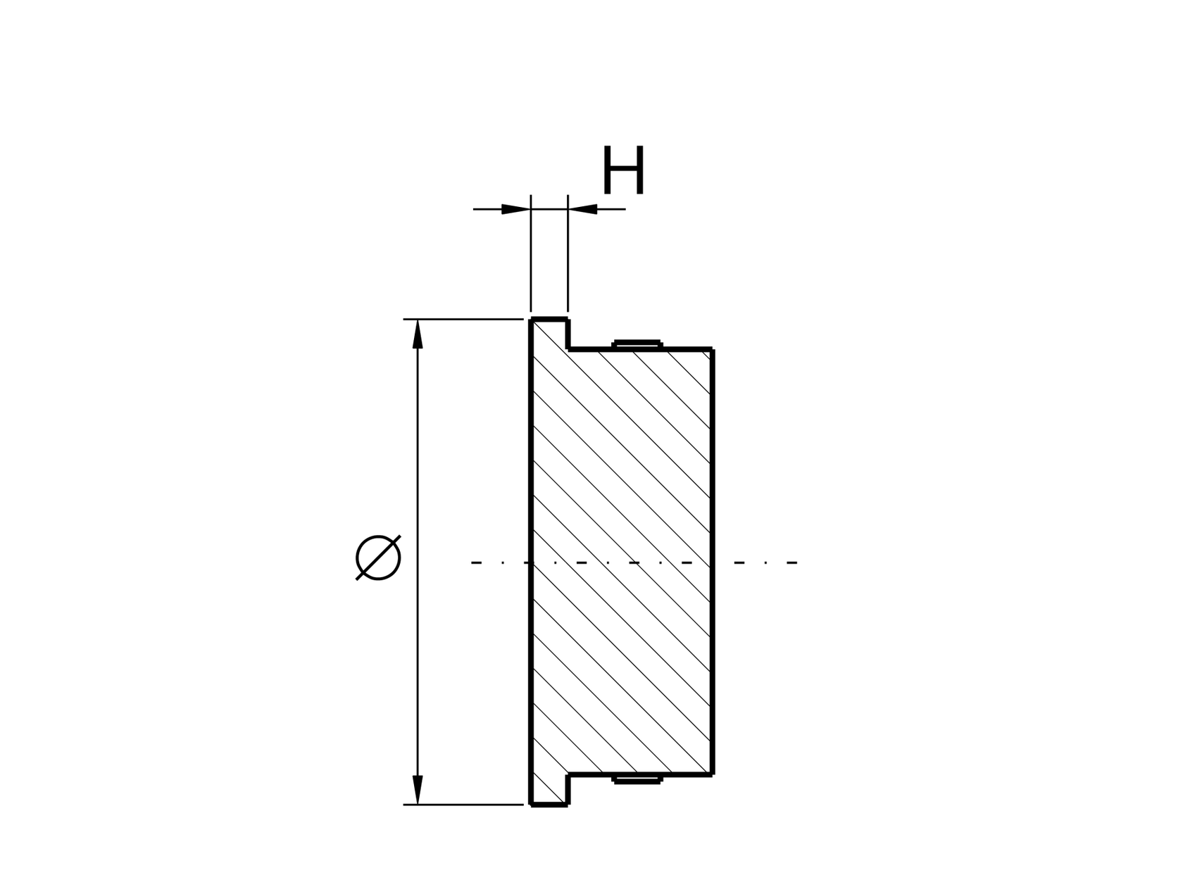 Endkappe für Handlauf - flach, solid