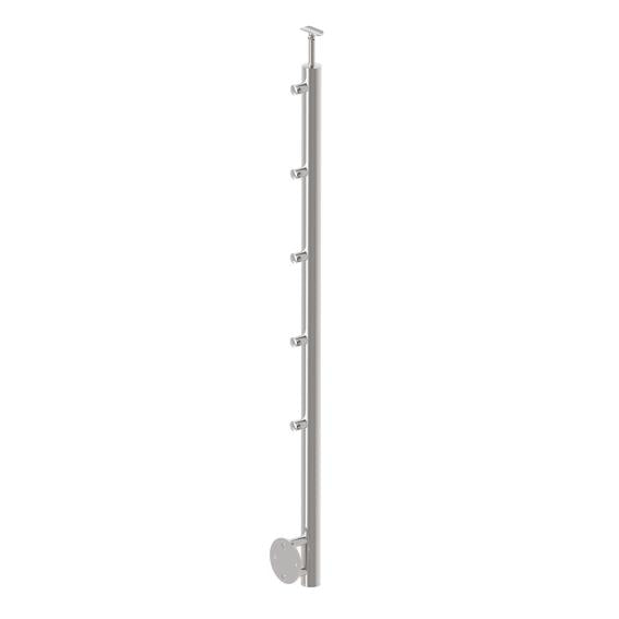 Pfosten, Seitenverankerung - auf Treppe AISI304, D