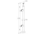 Eckfosten, Oberverankerung - links - grade AISI304