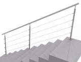 Seilgeländer - Edelstahl - Bodenmontage - steigend
