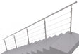 Seilgeländer - Edelstahl - Bodenmontage - steigend