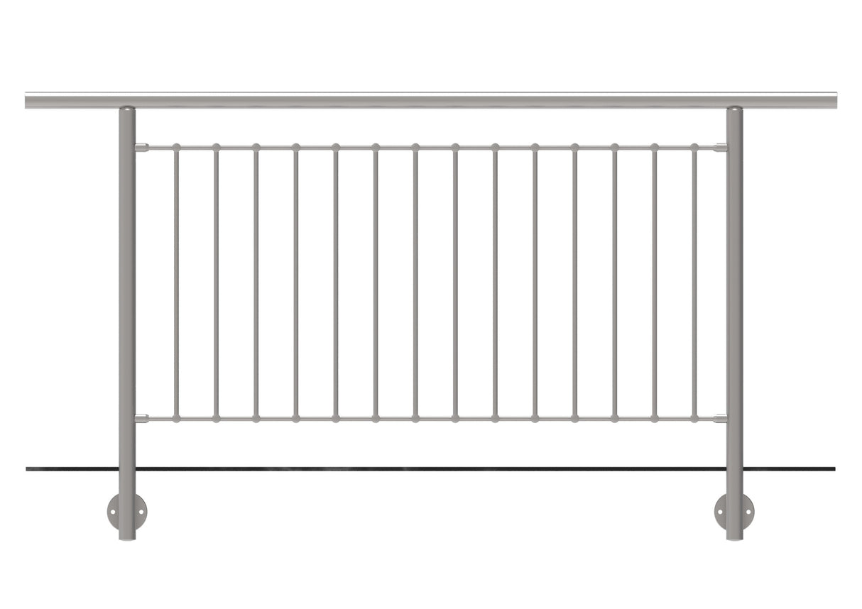 Relinggeländer - Eiche + Edelstahl - für AISI304,