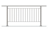 Vertical railing VR AISI304, D42,4/d12vertical/H10