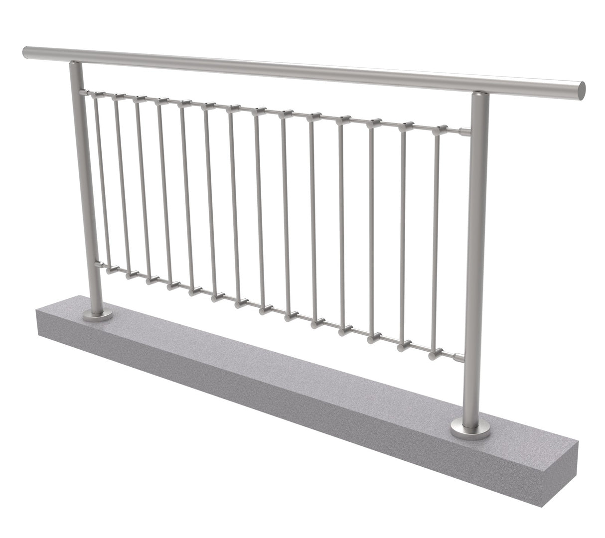 Vertical railing VR AISI304, D42,4/d12vertical/H10