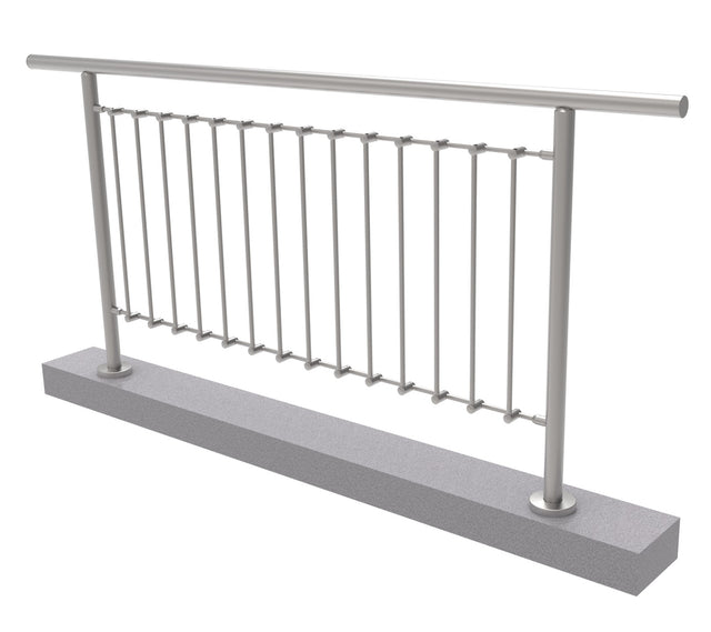 Vertical railing VR AISI304, D42,4/d12vertical/H10
