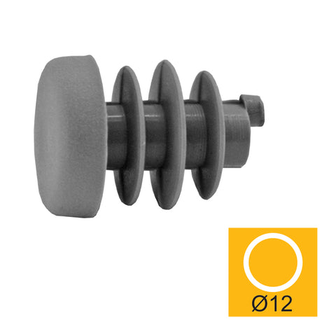 Endkappe für Füllstab - PVC grau PVC, d12mm