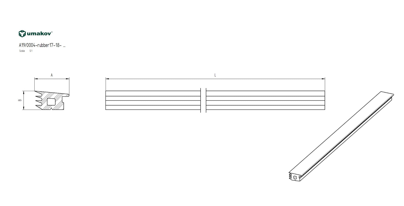 Glasdichtung für Profil