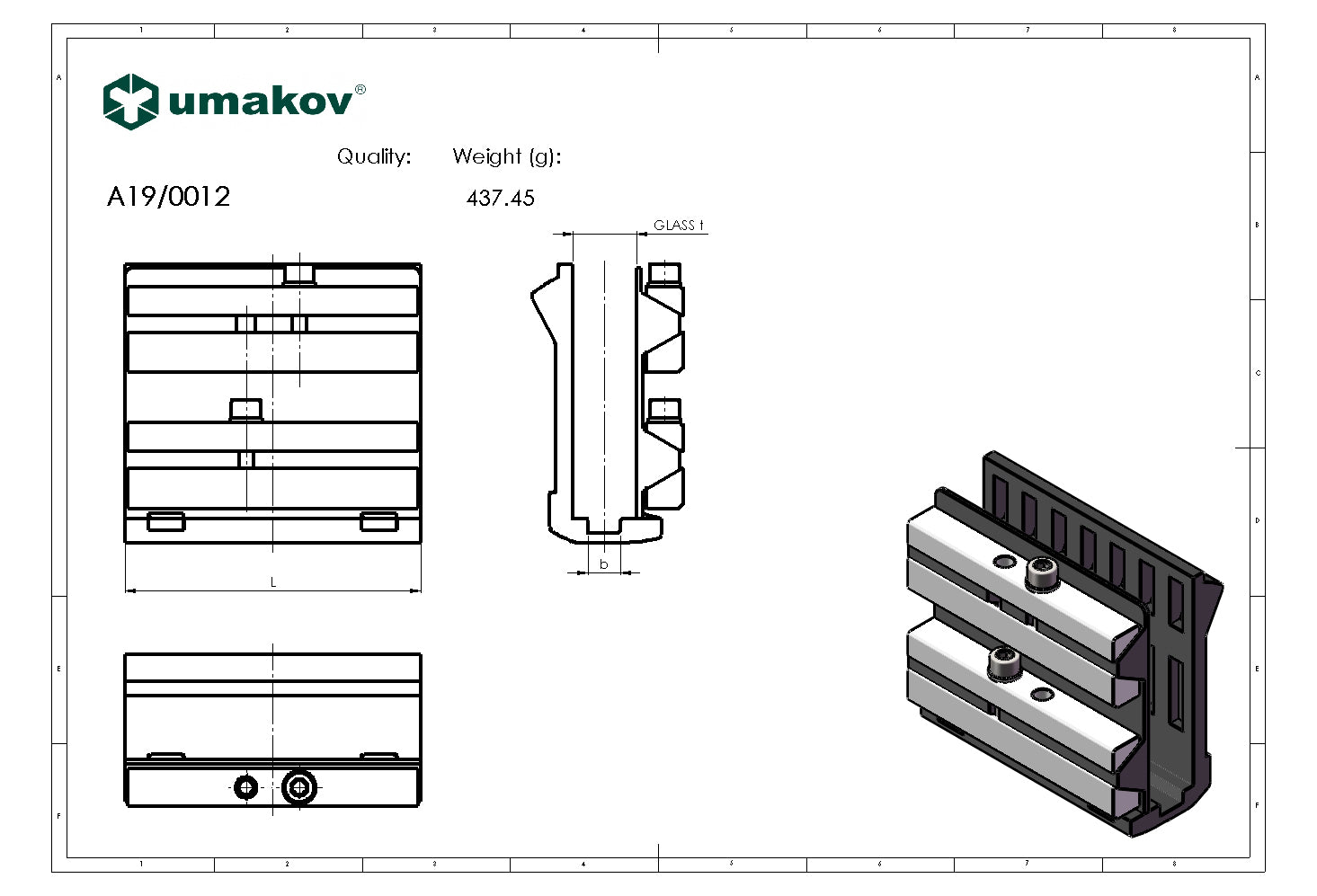 Dichtung für Aluprofil für Ganzglasgeländer