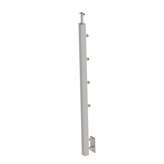 Stainless steel pole JP, side anchoring, straight
