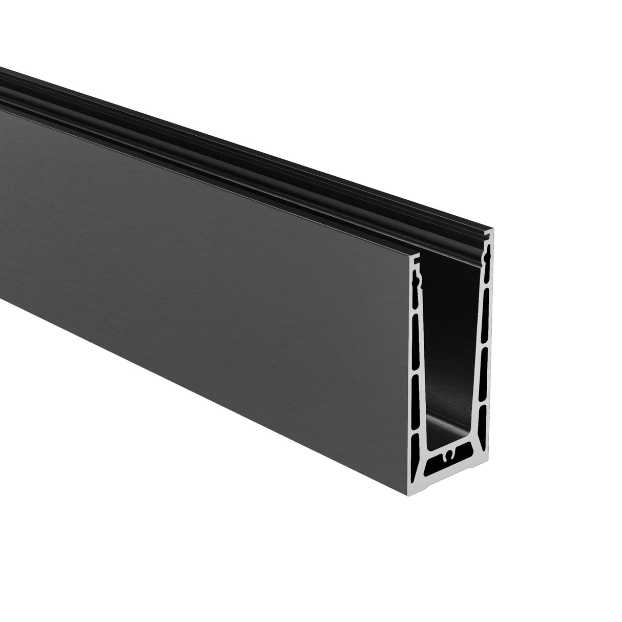 Aluprofil für Ganzglasgeländer - Oberverankerung