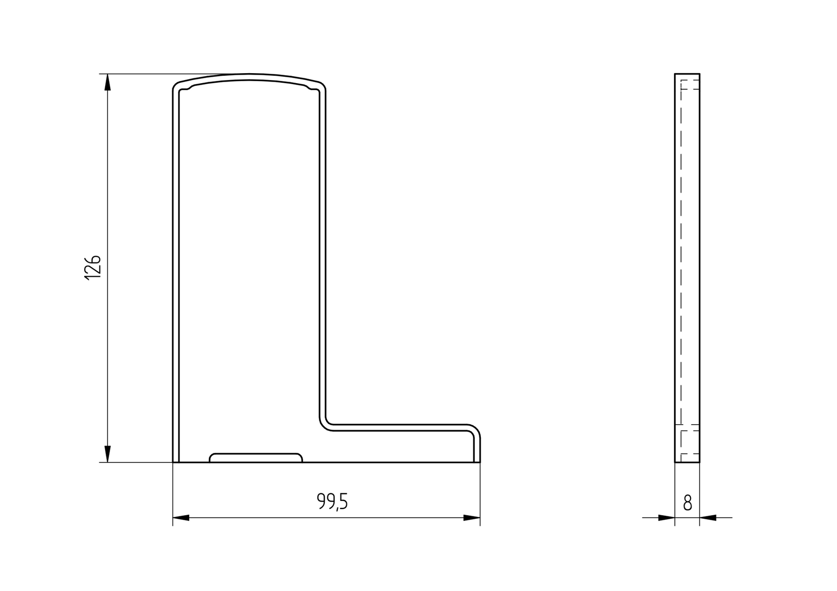 Endkappe für Aluprofil AL/0006-S-E