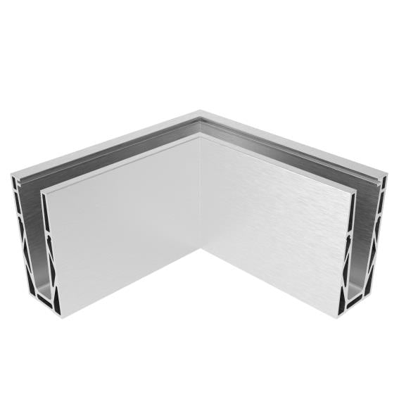 Ecke IN für Aluprofil mit Oberverankerung AL/ELOX/