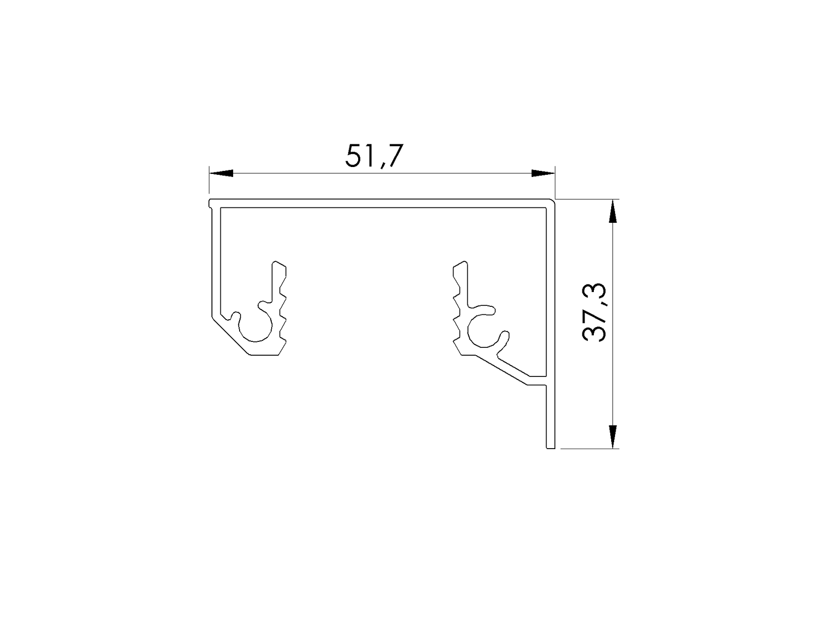 Abdeckleiste für Profil AL/0006..., AL/0006-ECO, ELOX