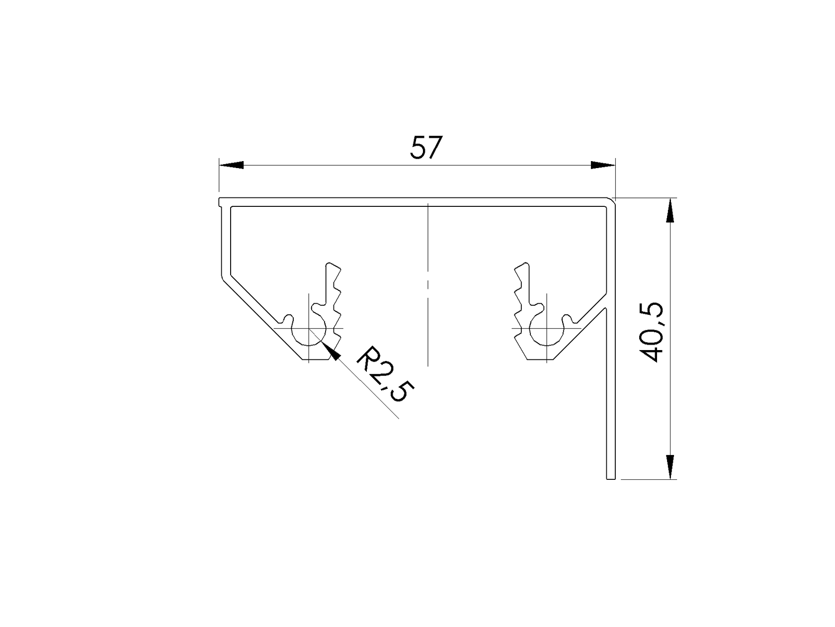 Abdeckleiste für Profil AL/0006-UNO