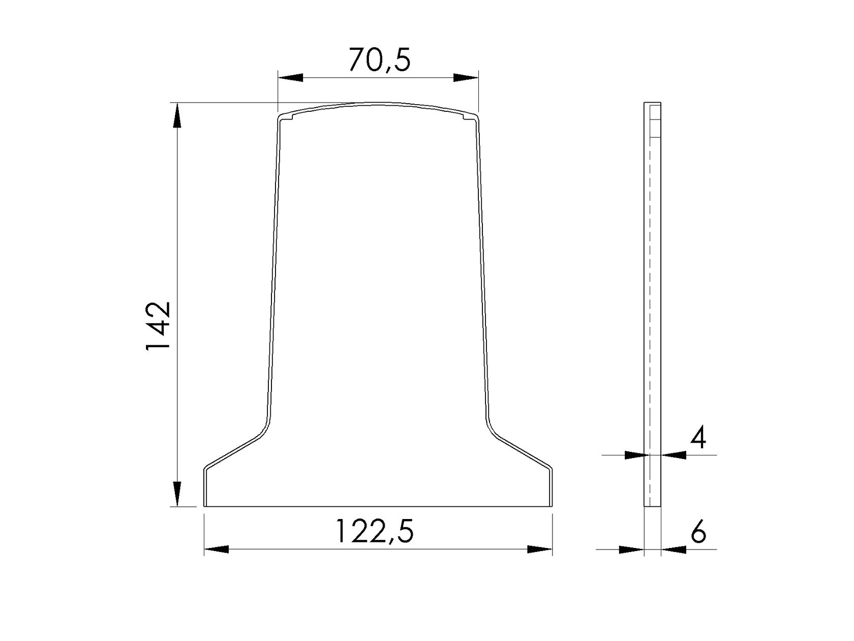 Endkappe für Aluprofil AL/0019-N-E