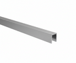 Verglasungsprofil U AL 20x30x2mm für Glass t10-12mm INOX effekt