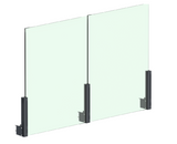 Aluminium-Pfostenprofil 56 × 60 mm - 0,5 m - Anthrazit RAL 7016