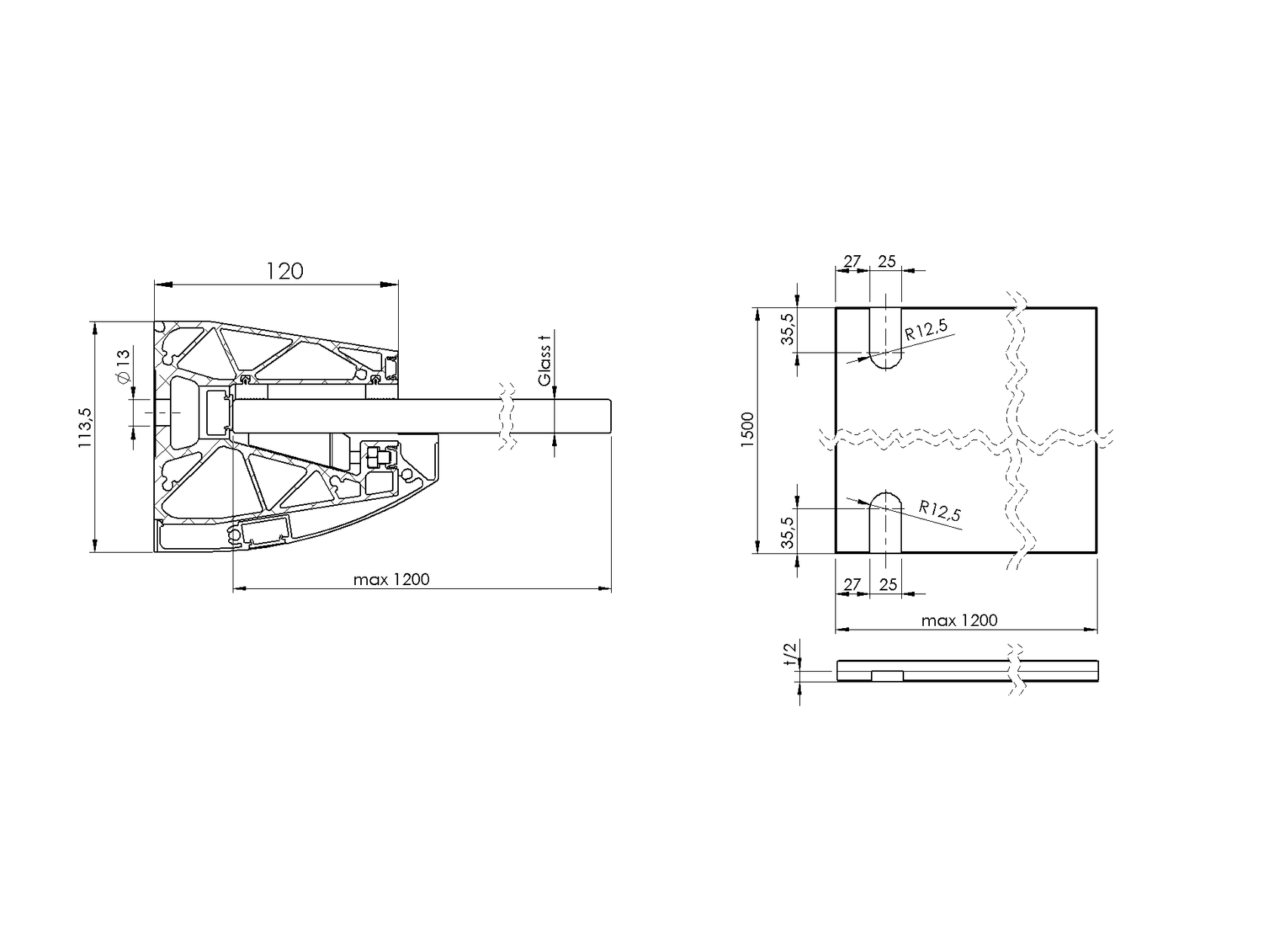 Aluminiumkanal dach profil