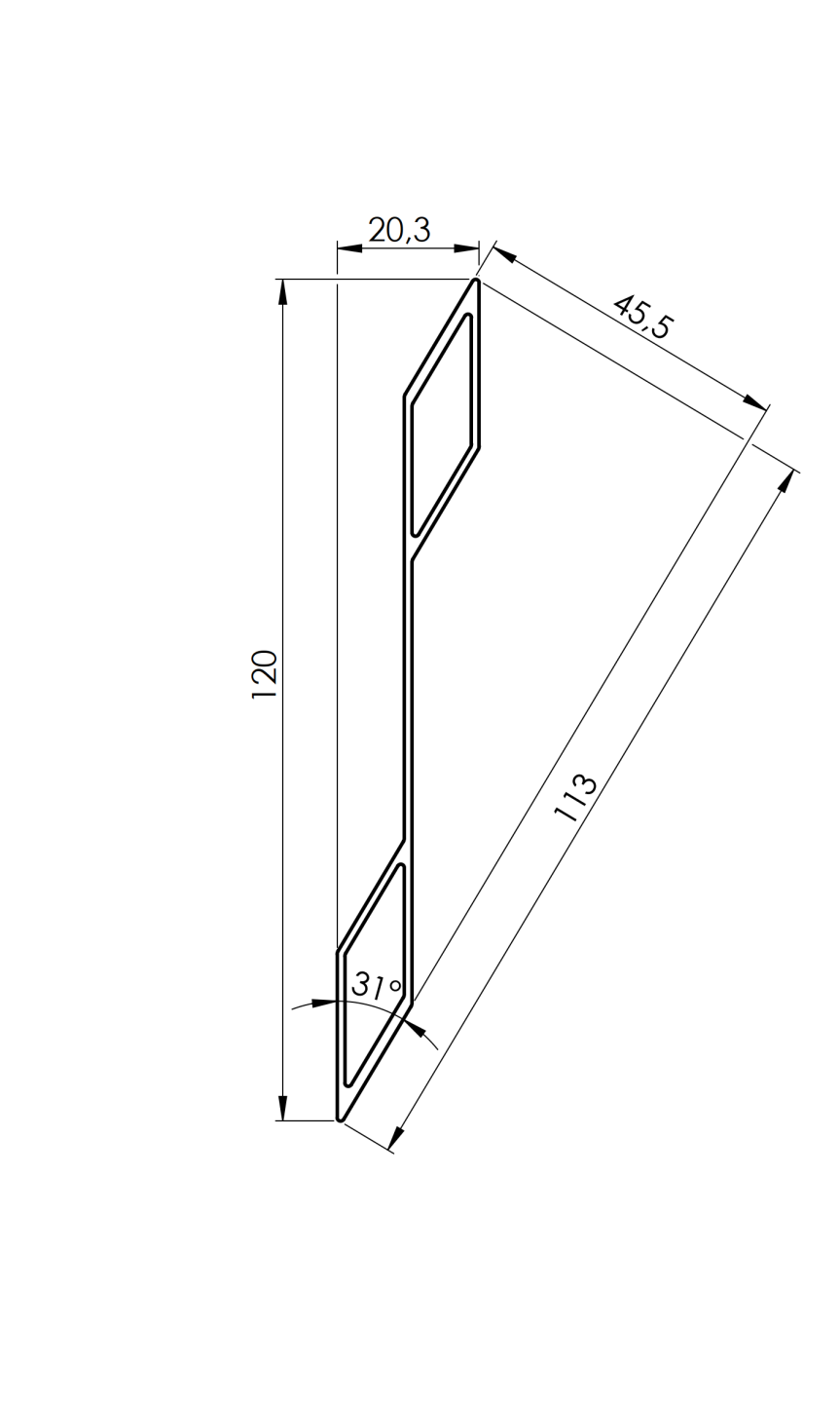 Hliníková dvojkomorová plotová žalúzia 20 x 120 - 6,0 m Antracit RAL 7016
