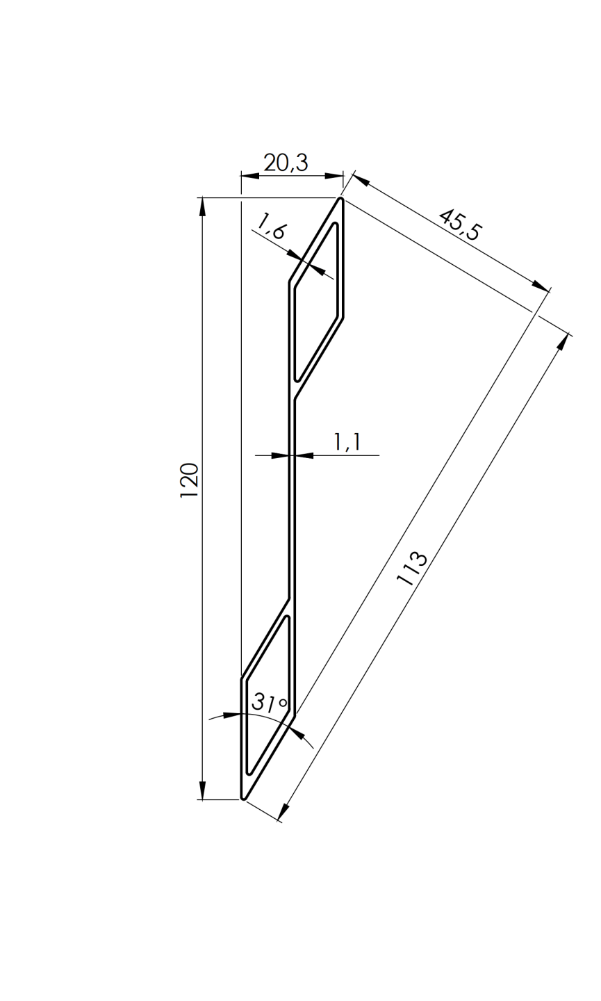Hliníková dvojkomorová plotová žalúzia 20 x 120 - 3,0 m Antracit  RAL 7016
