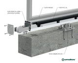 Untere Führung - ECO-Profil AL 90x95mm