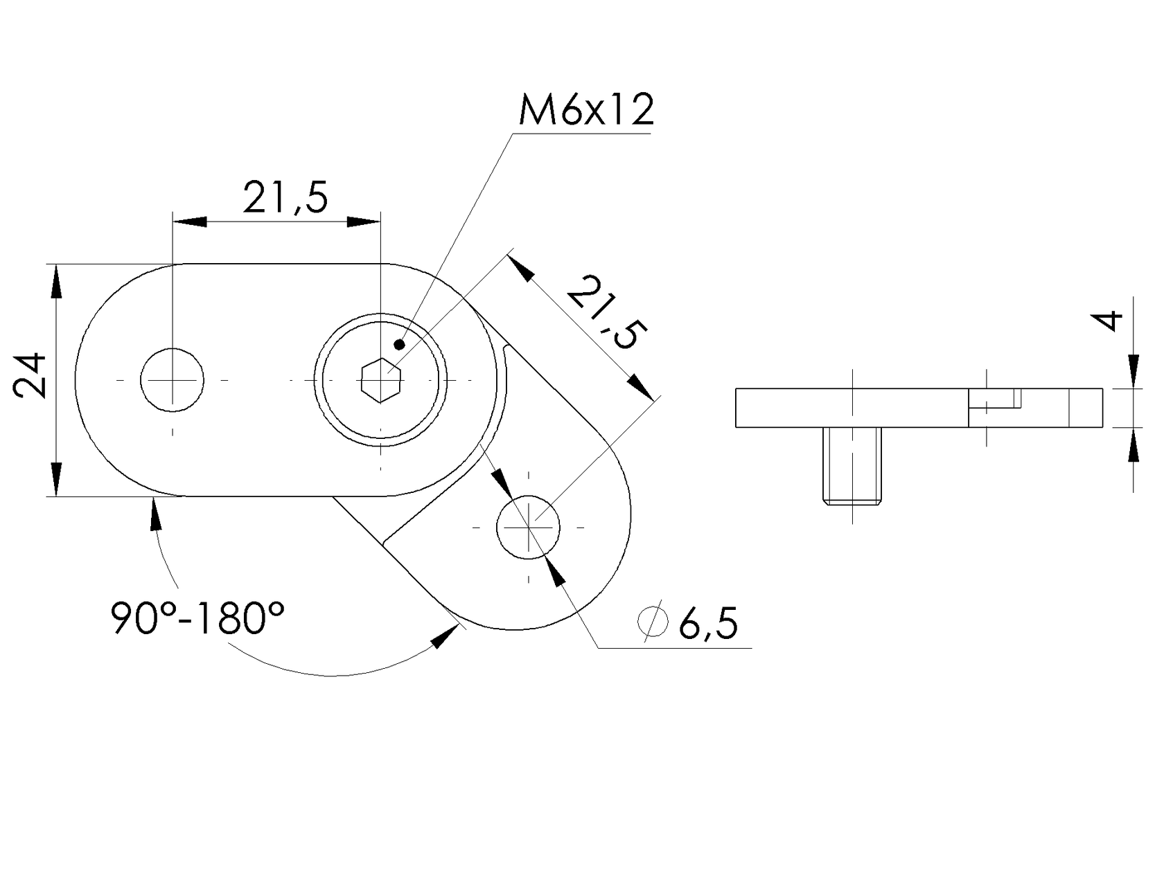 Handlaufanschlussplatte