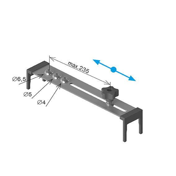Preparation for tube drilling D42,4x2mm, 40x40x2mm
