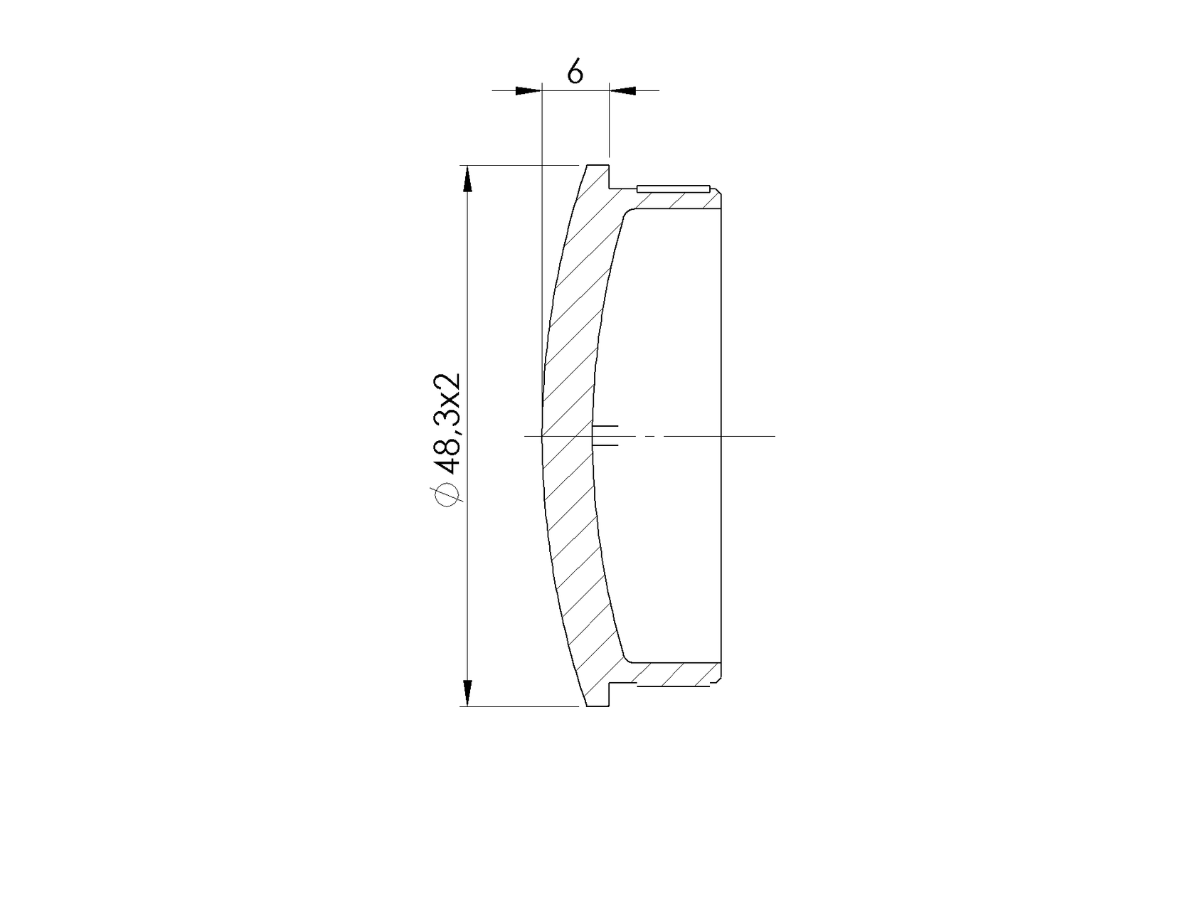 Endkappe für Handlauf
